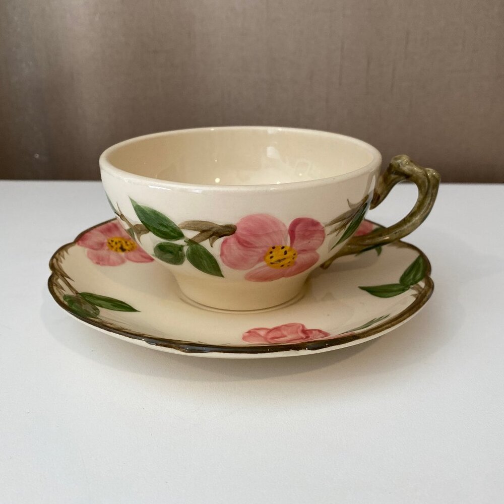 Franciscan Desert Rose Tea Cup &‎ Saucer Set Vintage USA